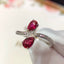 14K GOLD 1.01 CTW NATURAL RUBY & DIAMOND RING