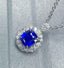 14K GOLD 5.84 CTW NATURAL SAPPHIRE & DIAMOND RING/PENDANT