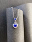 14K GOLD 2.00 CTW NATURAL SAPPHIRE & DIAMOND PENDANT