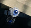 14K GOLD 3.45 CTW NATURAL SAPPHIRE & DIAMOND RING/PENDANT