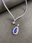 14K GOLD 7.92 CTW NATURAL SAPPHIRE & DIAMOND NECKLACE