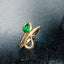 14K GOLD 0.494 CTW NATURAL EMERALD & DIAMOND RING