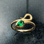 14K GOLD 0.494 CTW NATURAL EMERALD & DIAMOND RING