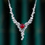 14K GOLD 1.28 CTW NATURAL RUBY & DIAMOND NECKLACE