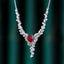 14K GOLD 1.28 CTW NATURAL RUBY & DIAMOND NECKLACE