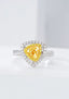 14K GOLD 1.31 CTW NATURAL LIGHT YELLOW DIAMOND RING