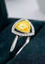 14K GOLD 1.31 CTW NATURAL LIGHT YELLOW DIAMOND RING