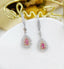 14K GOLD 0.64 CTW NATURAL PINK DIAMOND & DIAMOND EARRINGS