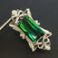 14K GOLD 7.25 CTW NATURAL TOURMALINE & DIAMOND PENDANT