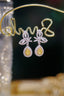 14K GOLD 0.90 CT NATURAL YELLOW DIAMOND & DIAMOND EARRINGS