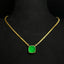 14K GOLD 6.15 CT VIVID GREEN NATURAL EMERALD NECKLACE