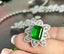 14K GOLD 3.61 CTW VIVID GREEN NATURAL EMERALD & DIAMOND RING/PENDANT