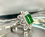 14K GOLD 3.61 CTW VIVID GREEN NATURAL EMERALD & DIAMOND RING/PENDANT