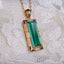 14K GOLD 2.35 CT NATURAL TOURMALINE & DIAMOND PENDANT