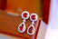 14K GOLD 3.67 CTW NATURAL RUBY & DIAMOND EARRINGS