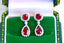 14K GOLD 3.67 CTW NATURAL RUBY & DIAMOND EARRINGS