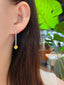 14K GOLD 0.77 CTW NATURAL YELLOW DIAMOND & DIAMOND EARRINGS