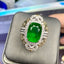 14K GOLD 8.47 CTW VIVID GREEN NATURAL EMERALD & DIAMOND RING/PENDANT