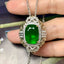 14K GOLD 8.47 CTW VIVID GREEN NATURAL EMERALD & DIAMOND RING/PENDANT