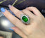 14K GOLD 8.47 CTW VIVID GREEN NATURAL EMERALD & DIAMOND RING/PENDANT