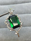 14K GOLD 10.02 CTW NATURAL TOURMALINE & DIAMOND PENDANT