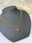 14K GOLD 1.10 CT NATURAL RUBY & DIAMOND NECKLACE