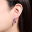 14K GOLD 3.63 CTW NATURAL RUBY & SAPPHIRE EARRINGS