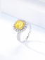 14K GOLD 2.58 CTW NATURAL YELLOW DIAMOND & DIAMOND RING