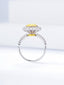 14K GOLD 2.58 CTW NATURAL YELLOW DIAMOND & DIAMOND RING