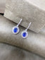 14K GOLD 2.86 CTW NATURAL SAPPHIRE & DIAMOND EARRINGS