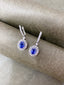 14K GOLD 2.86 CTW NATURAL SAPPHIRE & DIAMOND EARRINGS