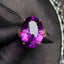 14K GOLD 13.7 CT NATURAL AMETHYST & DIAMOND RING