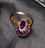 14K GOLD 13.7 CT NATURAL AMETHYST & DIAMOND RING