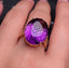 14K GOLD 13.7 CT NATURAL AMETHYST & DIAMOND RING