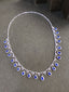 14K GOLD 14.77 CTW NATURAL SAPPHIRE & DIAMOND NECKLACE