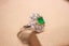 14K GOLD 1.58 CTW NATURAL EMERALD & DIAMOND RING