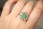 14K GOLD 1.58 CTW NATURAL EMERALD & DIAMOND RING