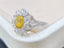 14K GOLD 1.29 CTW NATURAL YELLOW DIAMOND & DIAMOND RING