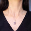 14K GOLD 2.48 CTW VIVID PURPLE NATURAL SAPPHIRE & DIAMOND PENDANT