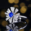 14K GOLD 0.97 CTW NATURAL SAPPHIRE & DIAMOND RING