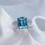 14K GOLD 4.41 CTW NATURAL AQUAMARINE & DIAMOND RING