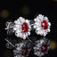 14K GOLD 0.62 CTW NATURAL RUBY & DIAMOND EARRINGS