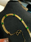 14K GOLD 1.35 CT NATURAL EMERALD BRACELET