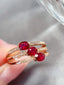 14K GOLD 1.00 CT NATURAL RUBY & DIAMOND RING