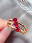 14K GOLD 1.00 CT NATURAL RUBY & DIAMOND RING