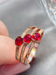 14K GOLD 1.00 CT NATURAL RUBY & DIAMOND RING