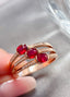 14K GOLD 1.00 CT NATURAL RUBY & DIAMOND RING