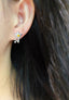 14K GOLD 0.48 CTW NATURAL YELLOW DIAMOND & DIAMOND EARRINGS