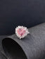 14K GOLD 5.54 CTW VIVID PINK NATURAL MORGANITE & DIAMOND RING/PENDANT