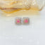 14K GOLD 0.96 CTW NATURAL PINK DIAMOND & DIAMOND EARRINGS